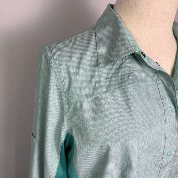 Cabela's XPG Long Sleeve Shirt, Women's Sz L, Green & White, Fishing, Outdoors - Picture 6 of 13